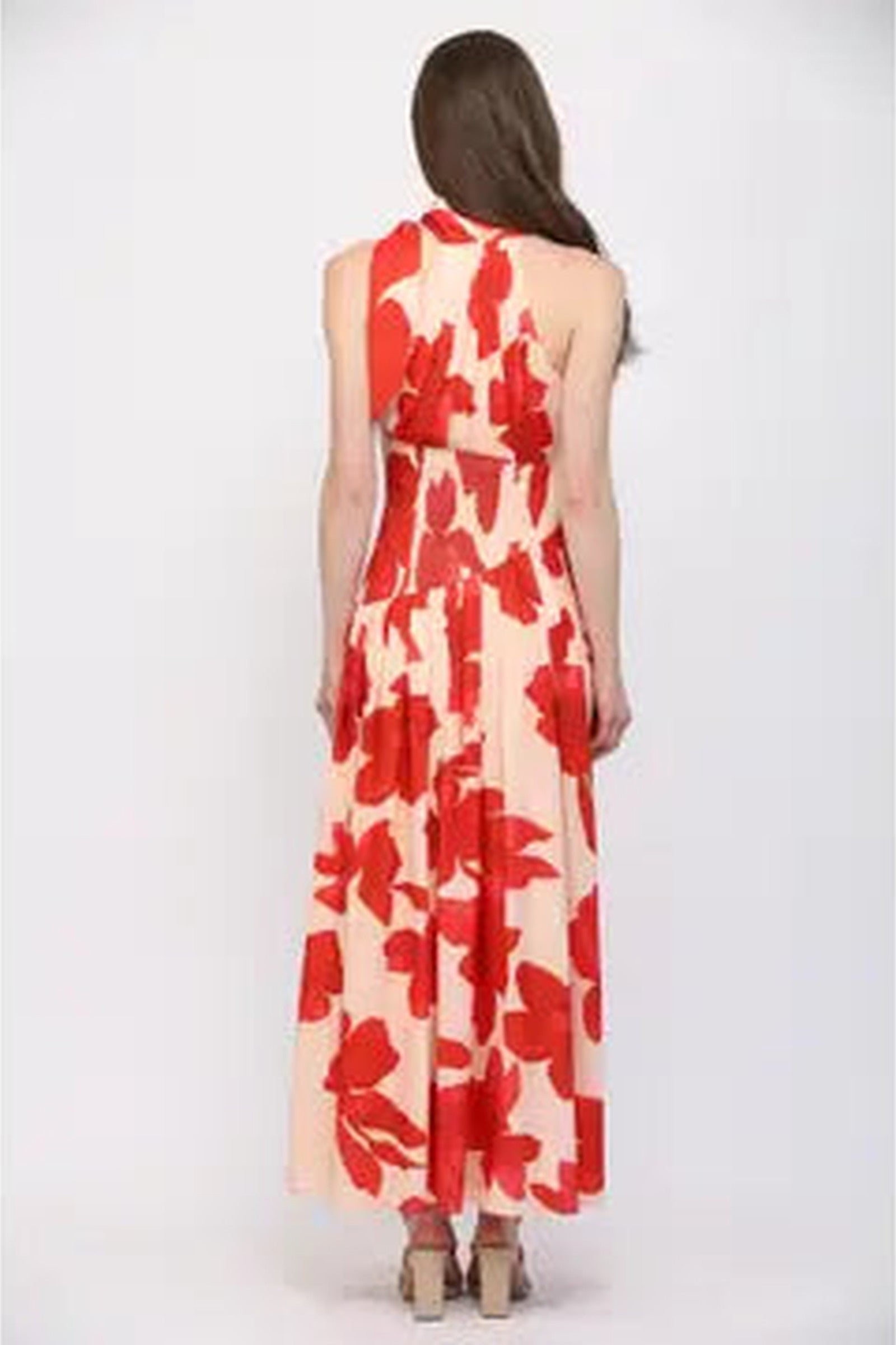 Floral Print Halter Dress