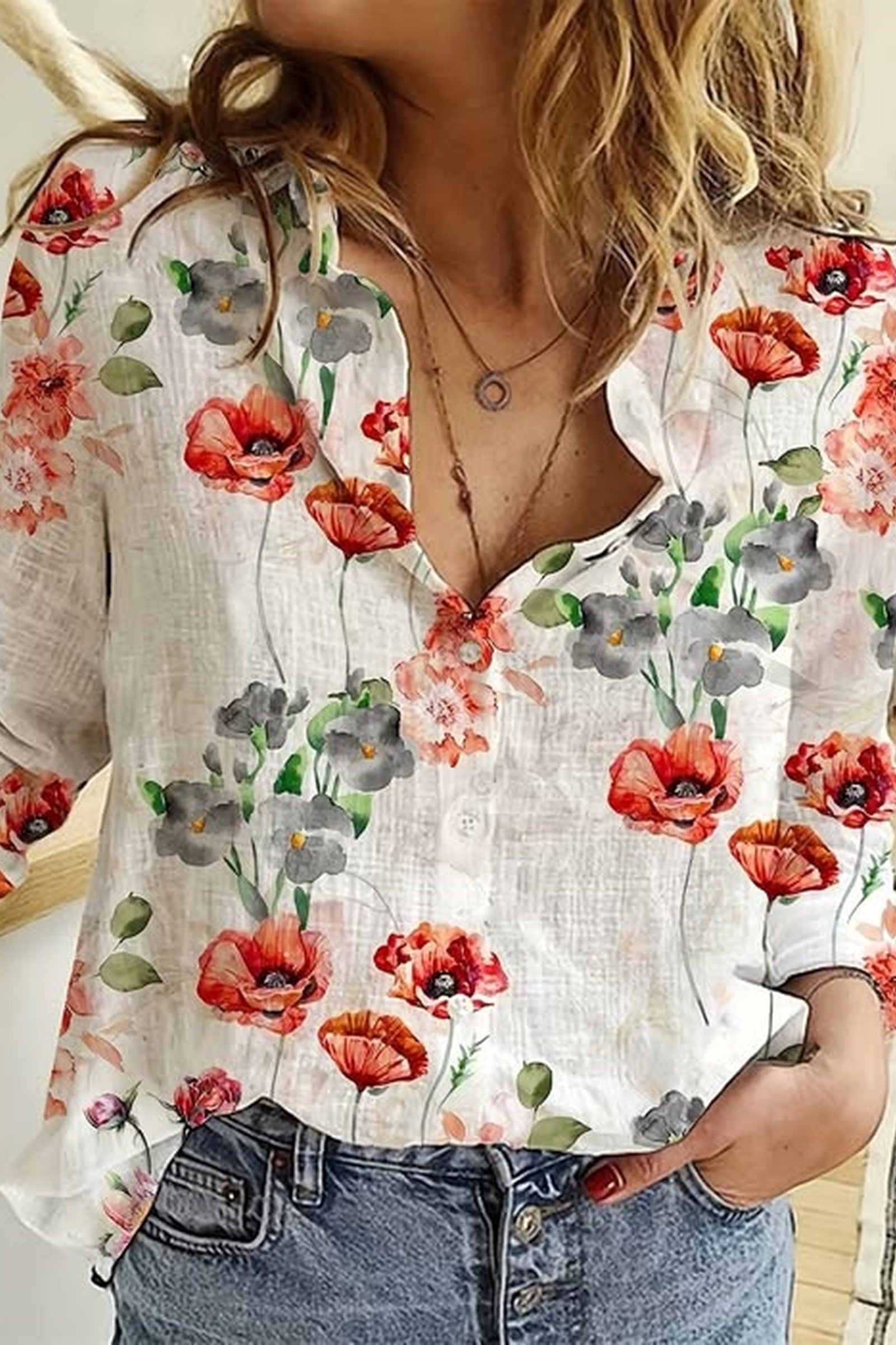 Poppy Floral Blouse