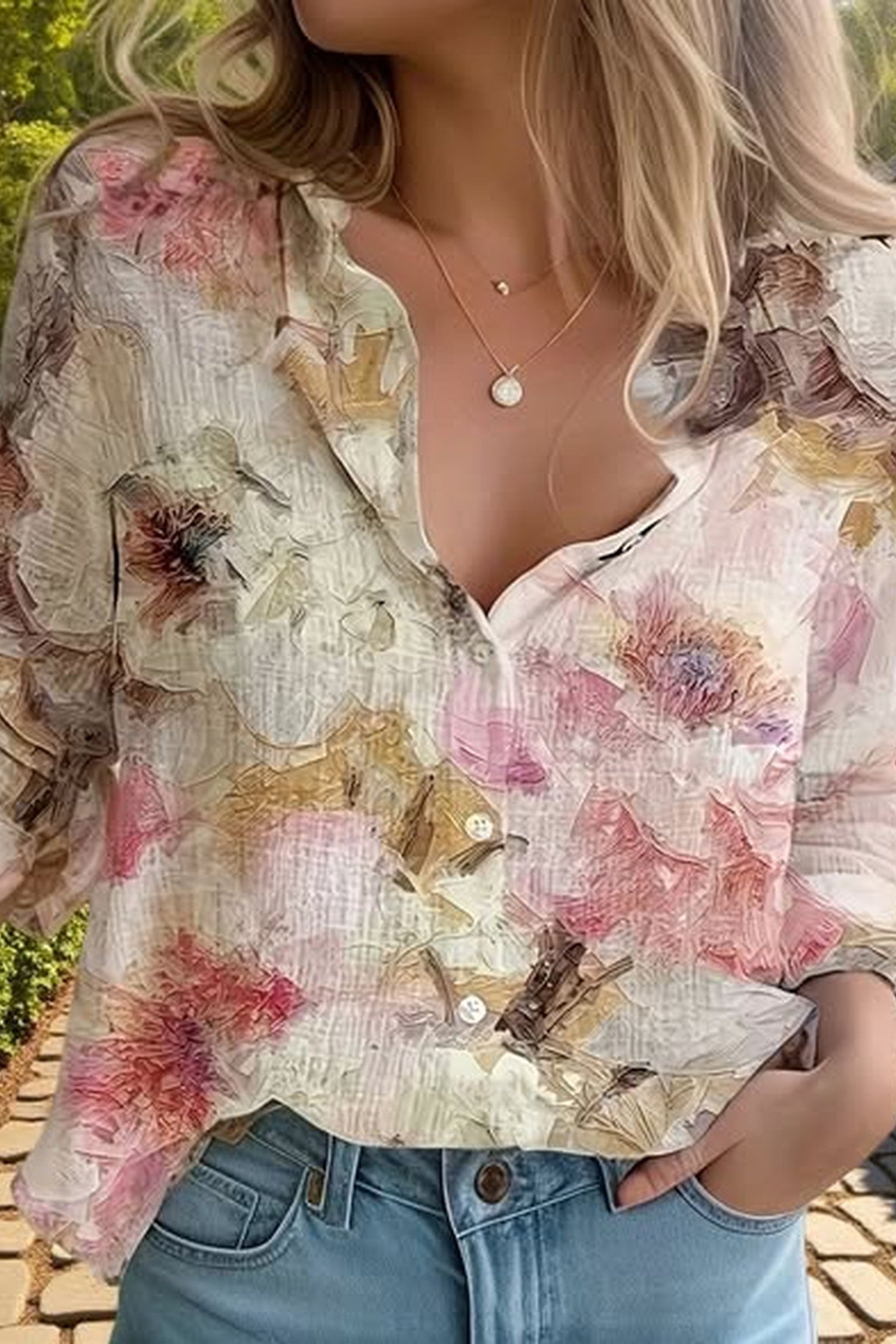 Water Color Painting Blouse