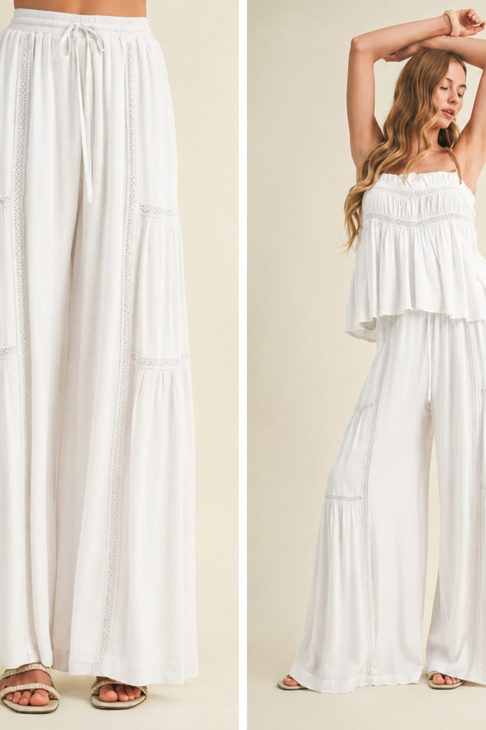 Lace Inset Pants