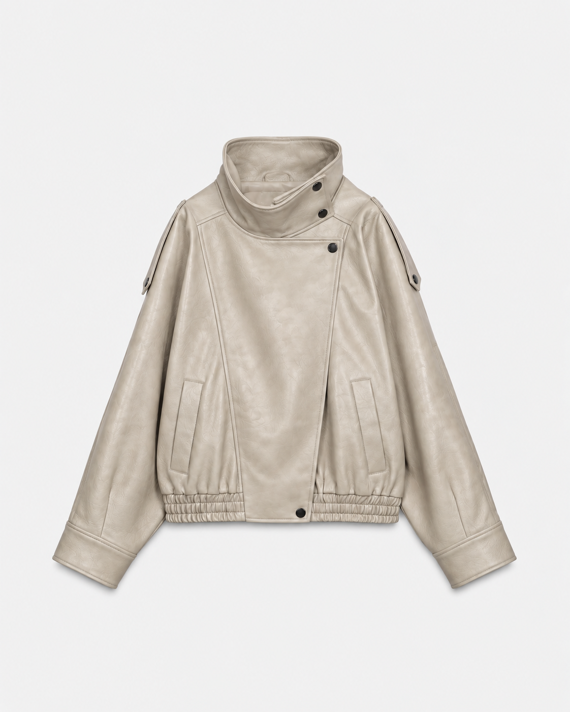 Oversized Leather Biker Jacket