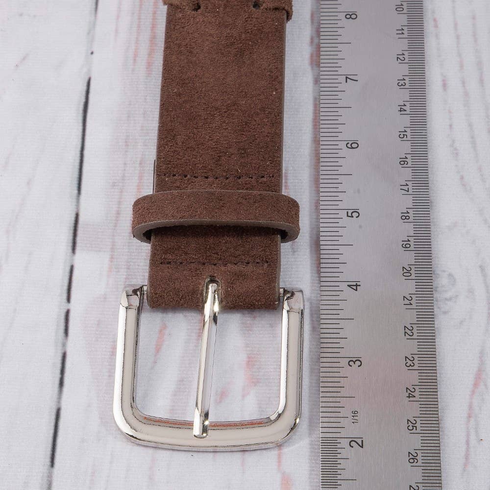 Wide Vegan Leather Whipstitch Belt