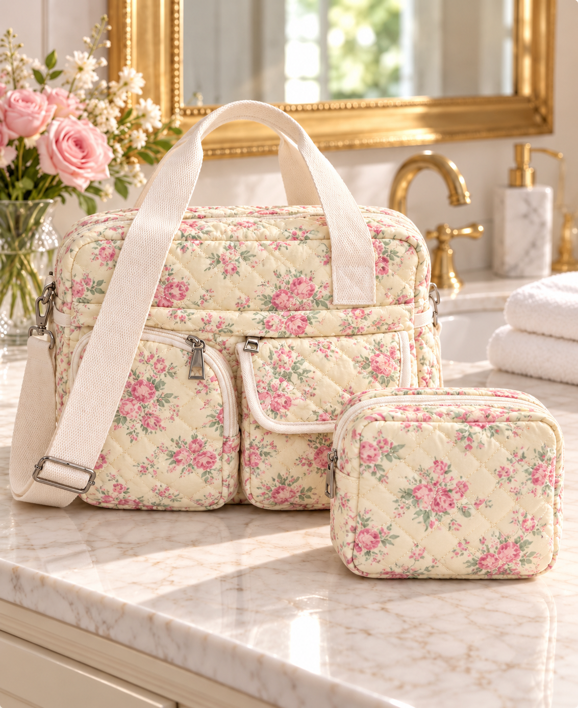 Quilted Tote 2 pc Set