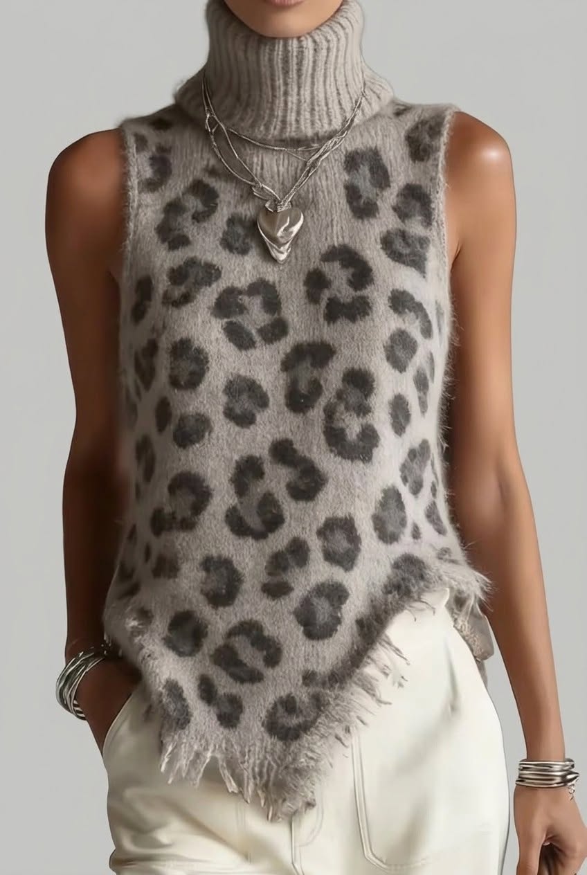Leopard Tank Sweater