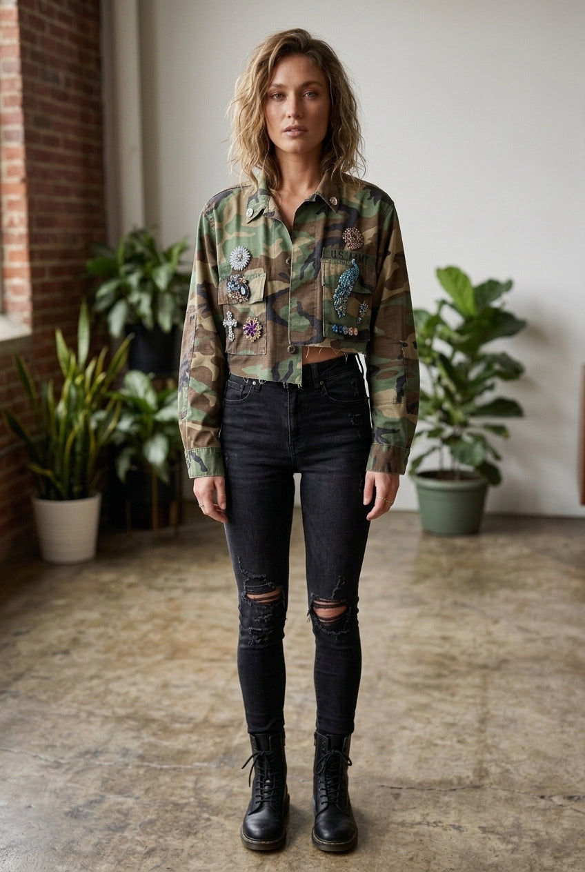 One Of A Kind Peacock Camo Jacket