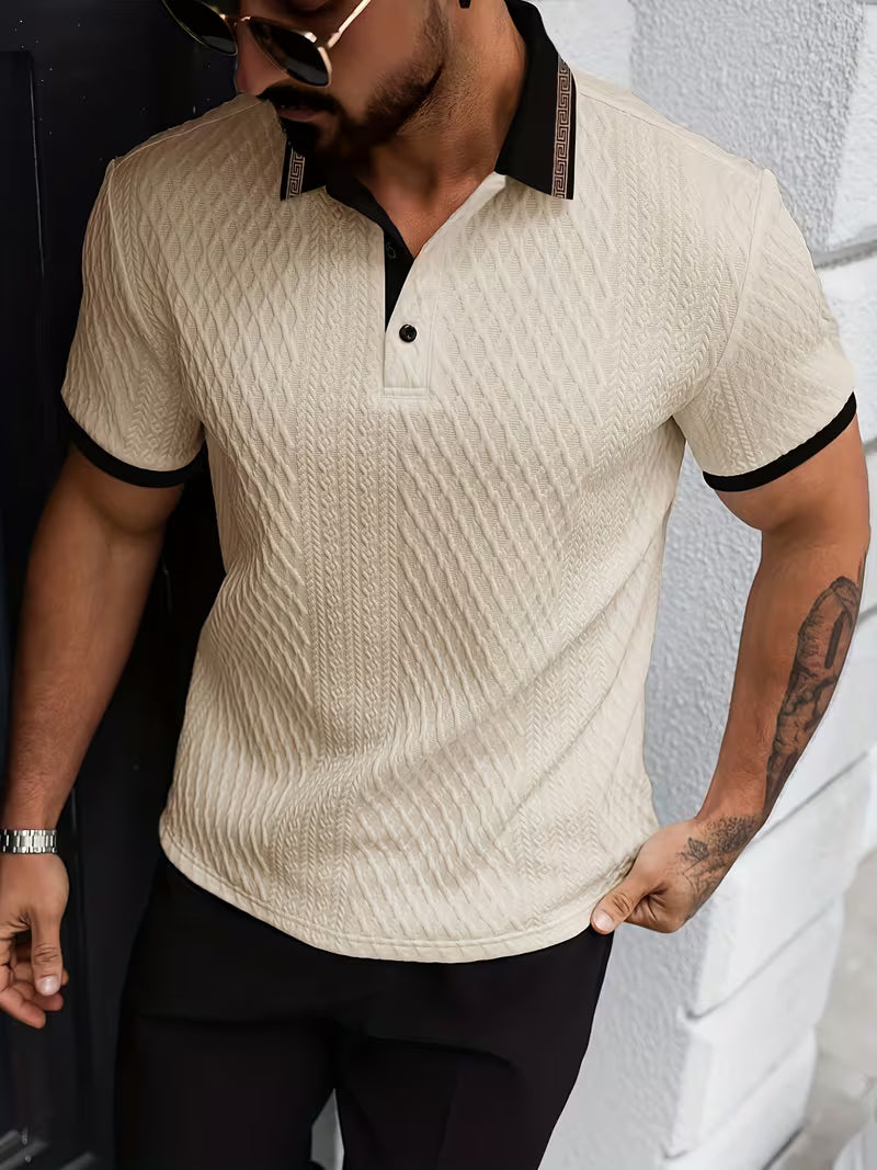 Men's Color-Blocked Polo Shirt