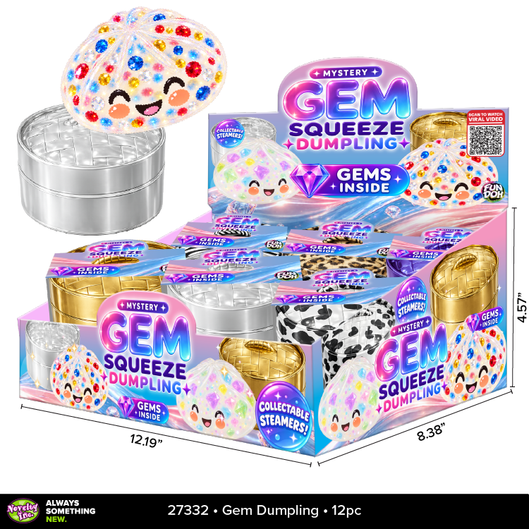 Mystery Gem Squeeze Dumpling Squishy Toy