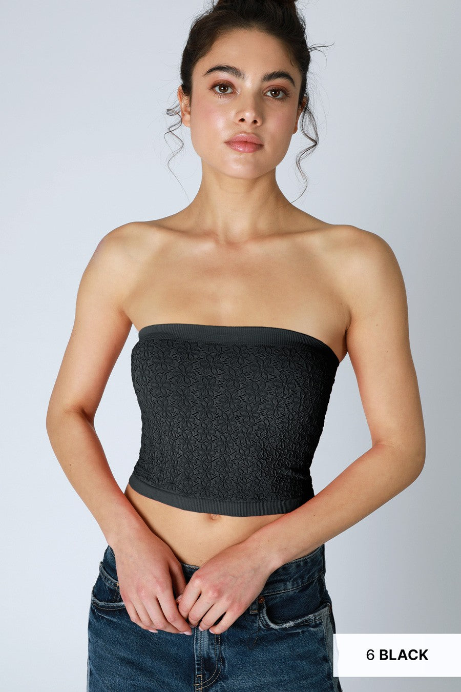 Floral Lace Tube Top