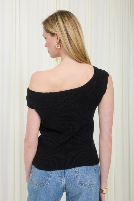 Slouch Shoulder Knit Top
