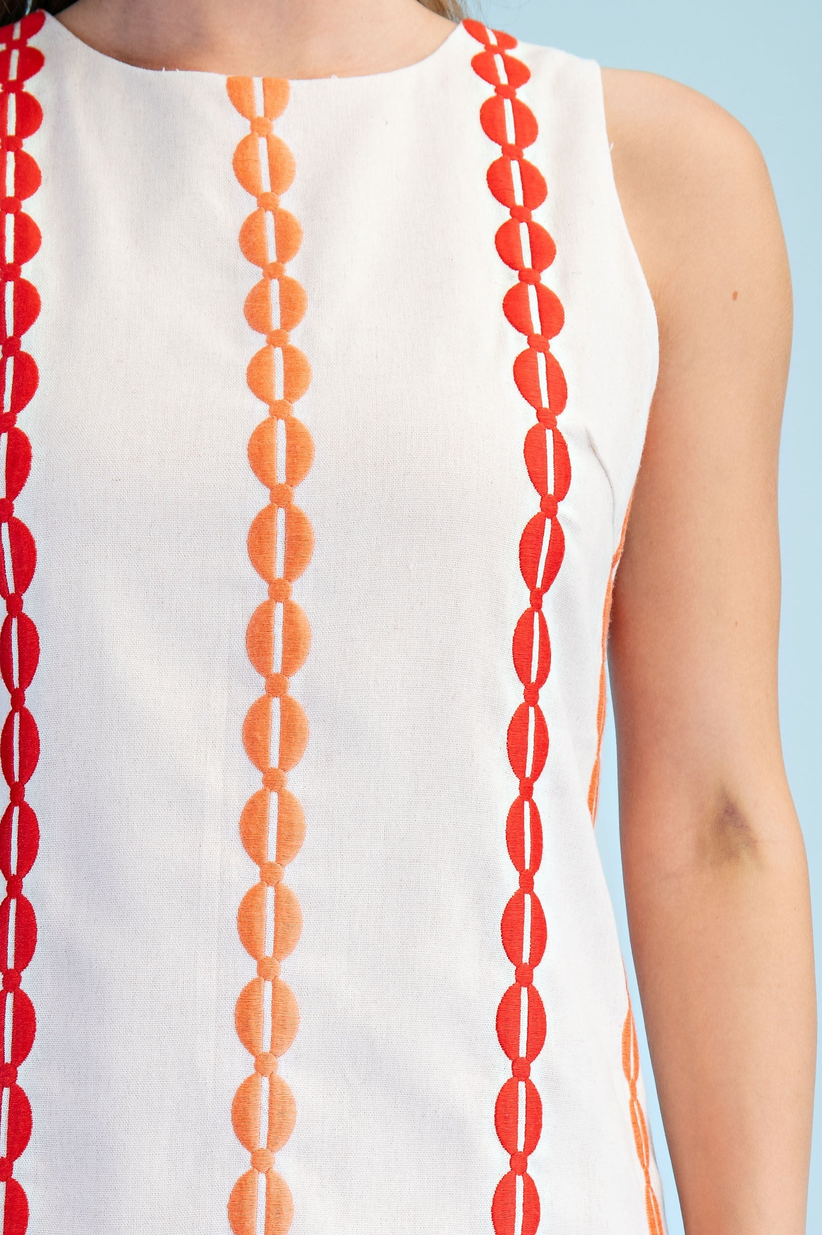 Embroidered Linen Dress
