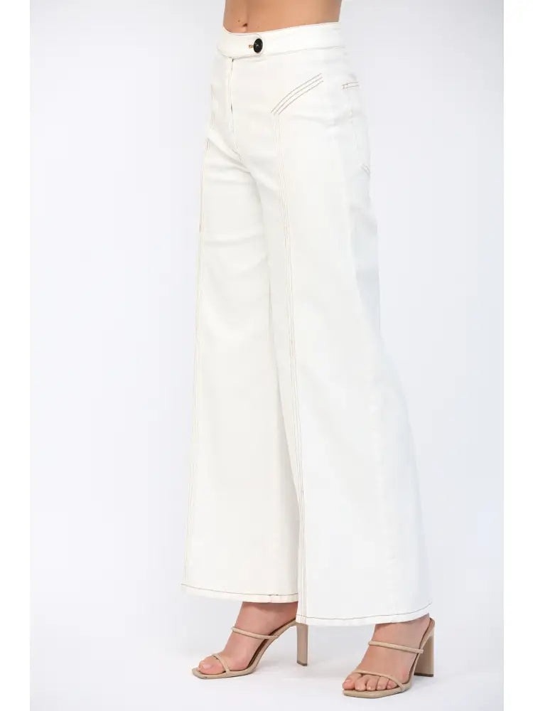 Top Stitching Flare Pant