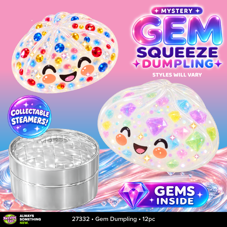 Mystery Gem Squeeze Dumpling Squishy Toy
