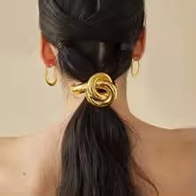 Metal Love Knot Ponytail Holder
