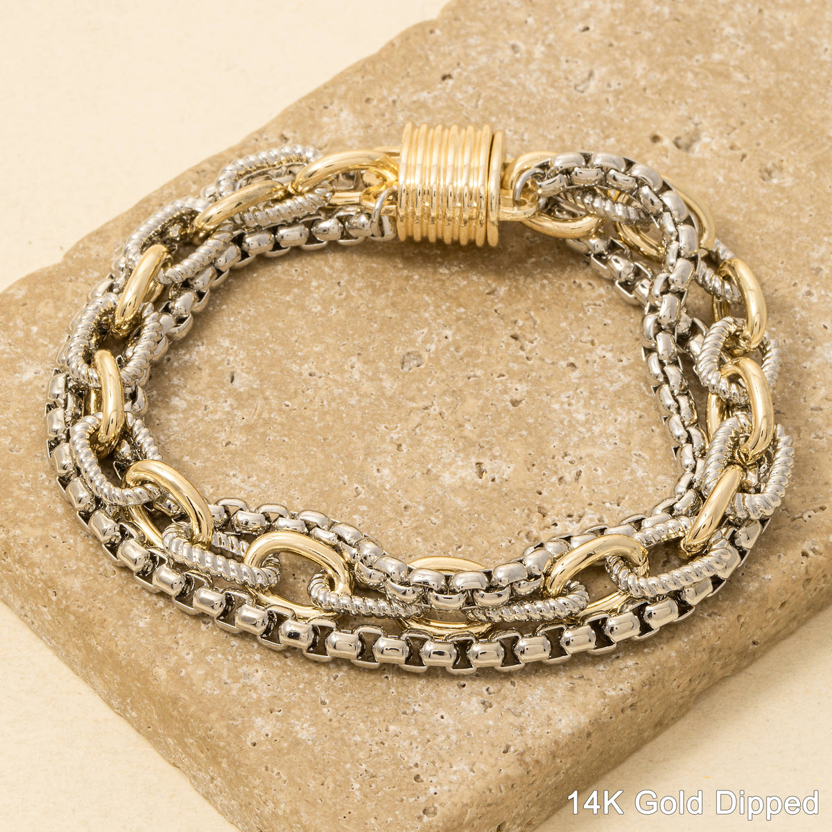Assorted Chains Magnetic Lock Bracelet