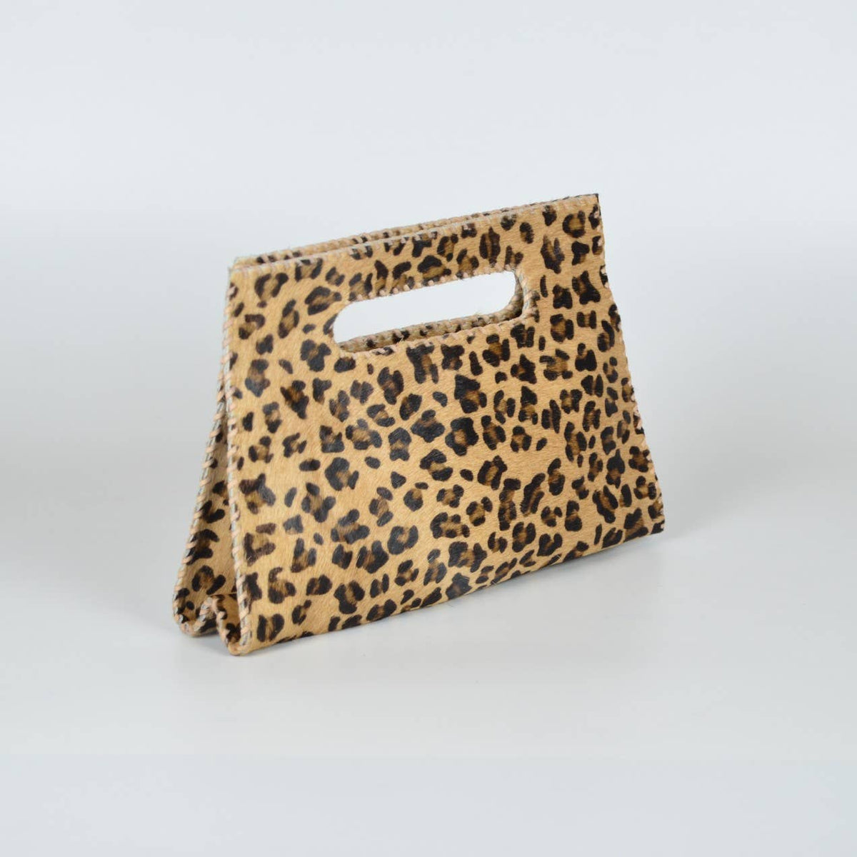 Mia Printed Hairon Leather Clutch
