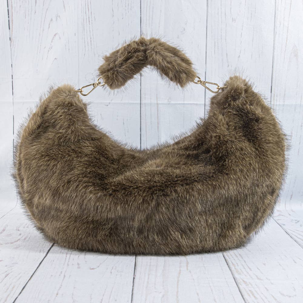 Soft Plush Oversized Hobo Bag