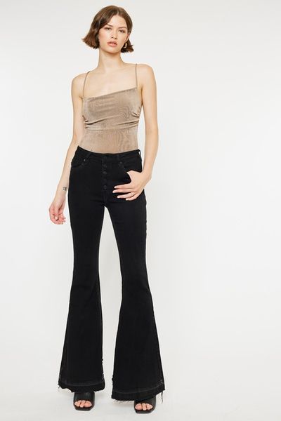 Kancan Black Super Flare Jeans