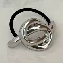 Metal Love Knot Ponytail Holder