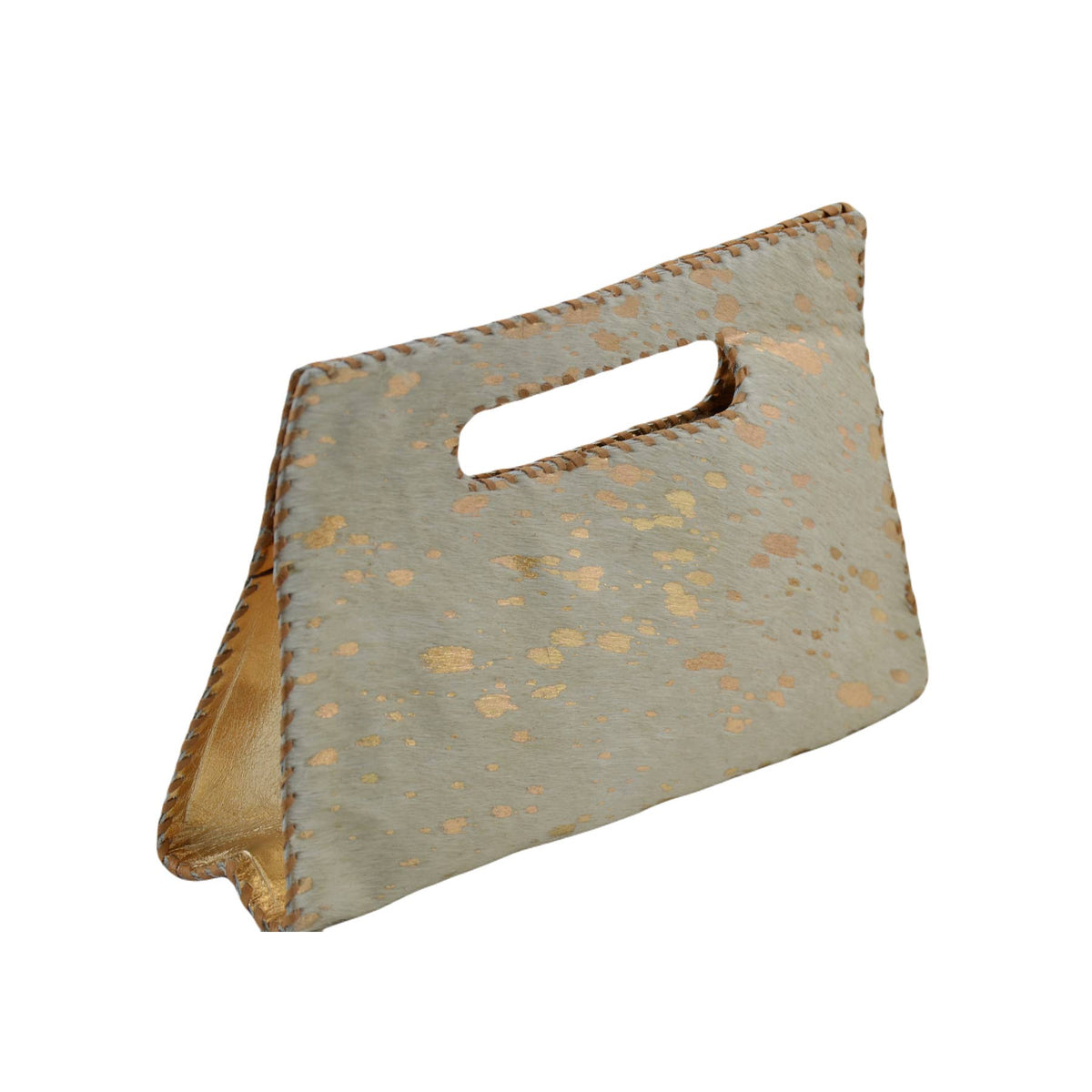 Mia Clutch in Cowhide Hairon Leather