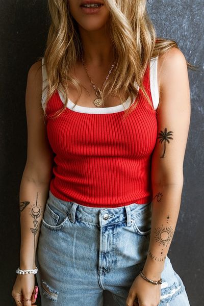 Two Tone Rib Tank