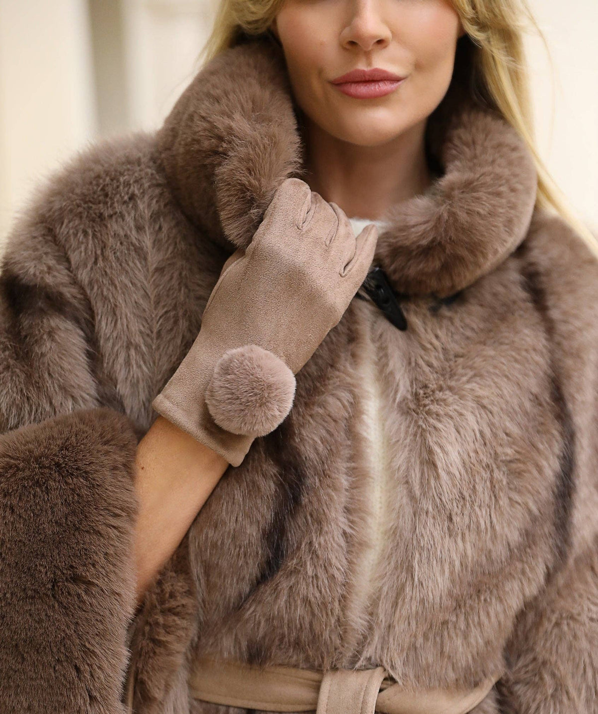 Clara Faux Fur Wrap Coat