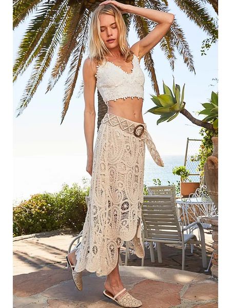 High Low Crochet Skirt
