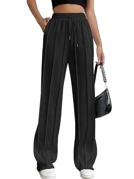 Pleat Front Wide Leg Pants