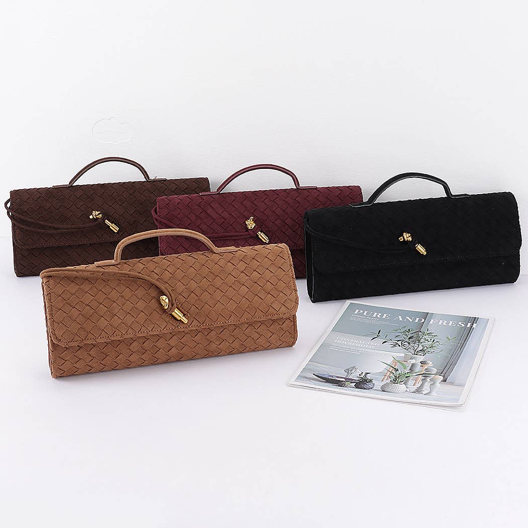 Vegan Suede Braided Bag