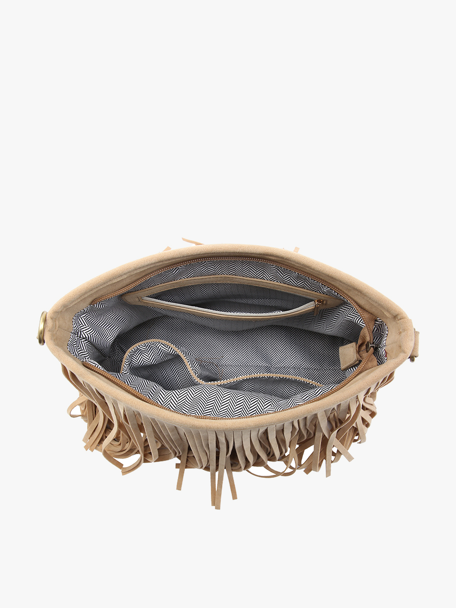Sadie Suede Fringe Crossbody Bag