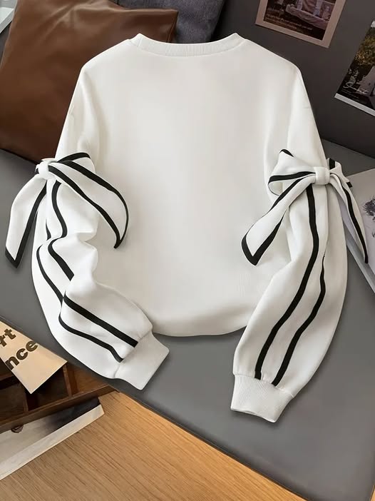 Bow Sleeve Sweatshirt