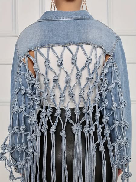 Braided Denim Jacket