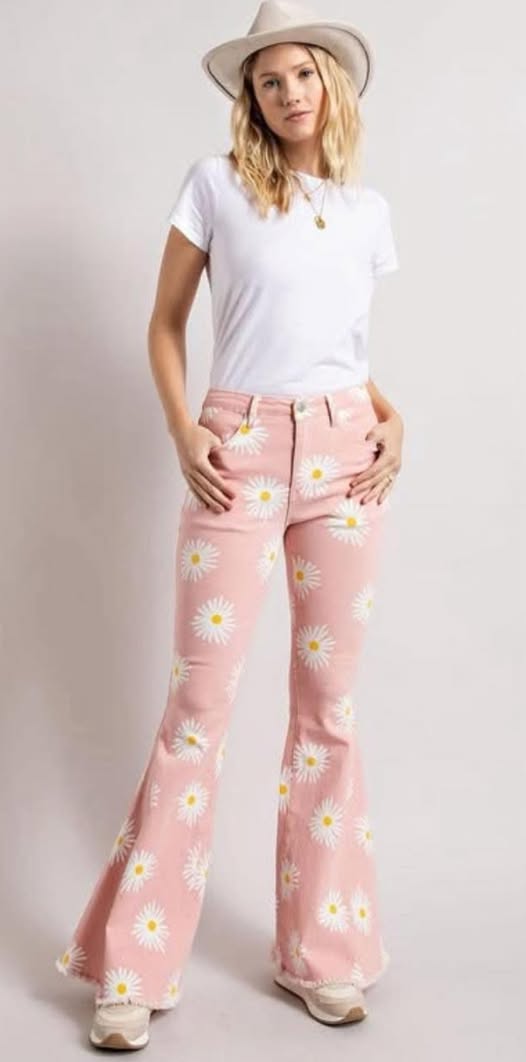Denim Daisy Pants