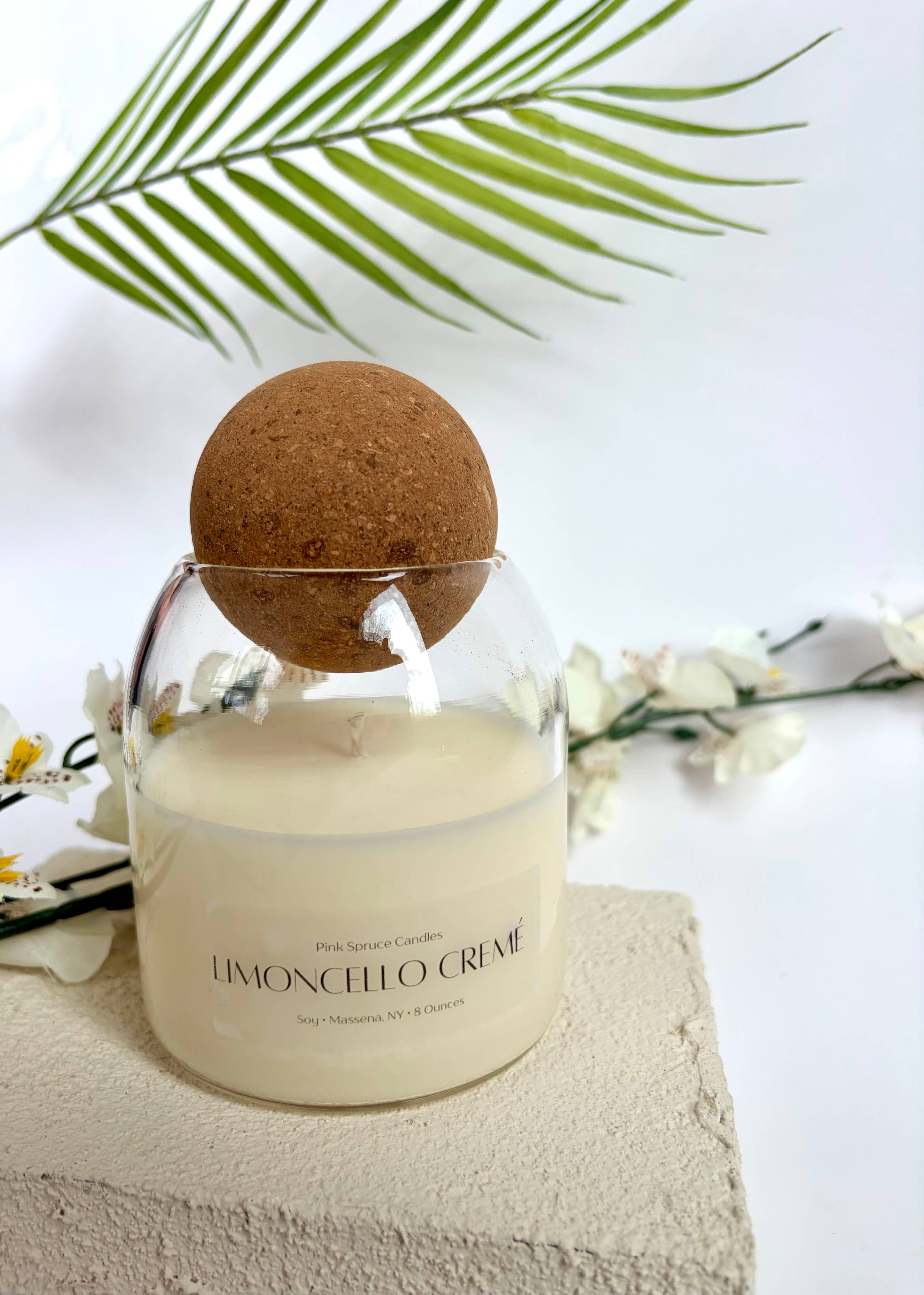 Cork Top Candle - Limoncello crème scent - spring candles 