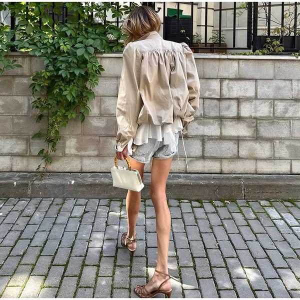 Batwing Puff Sleeve Jacket