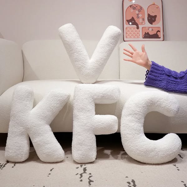 Plush Initial Pillow