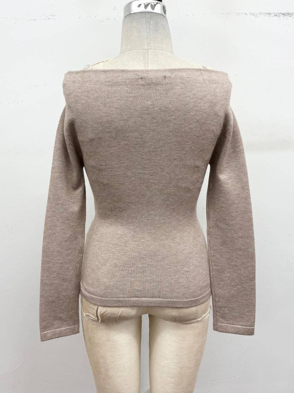 Off-the-Shoulder Tie-Waist Sweater
