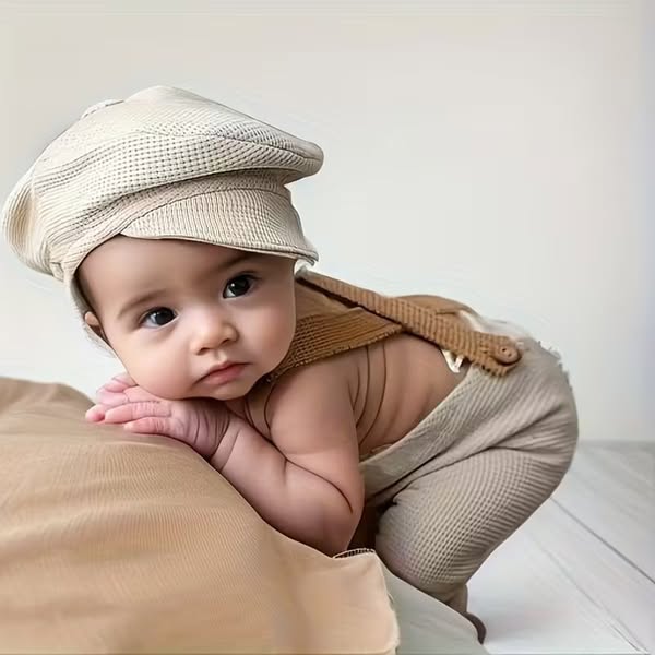 Newborn Knit Overalls