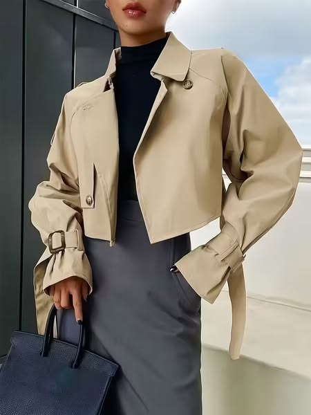 Cropped Trench Coat