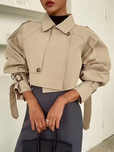 Cropped Trench Coat