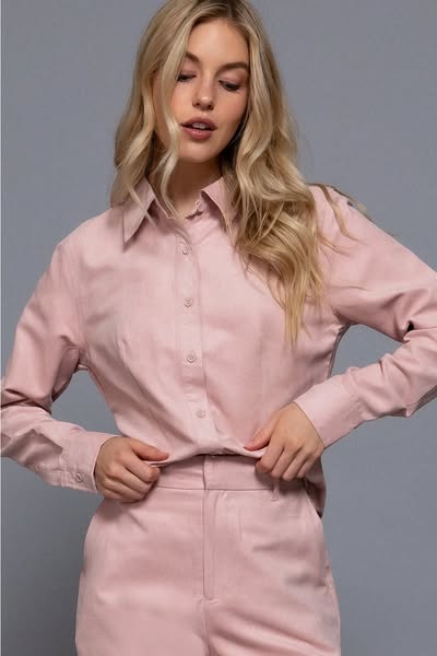 Vegan Ulta Suede Blouse & Pants Set