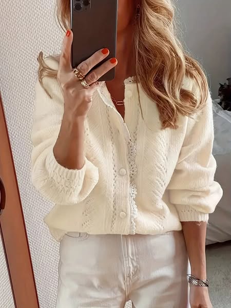 Lace Trimmed Cardi