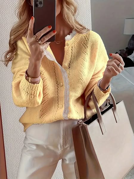 Lace Trimmed Cardi