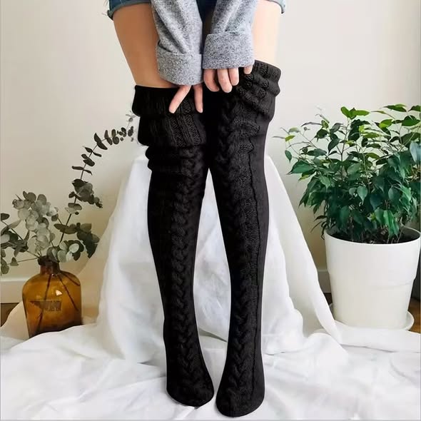 Knit Thigh High Socks
