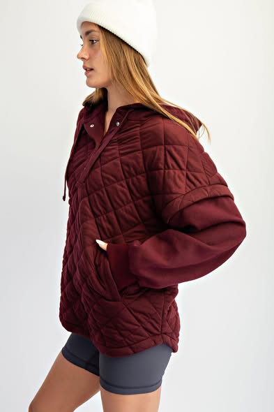 Quilt Fleece Hoodie