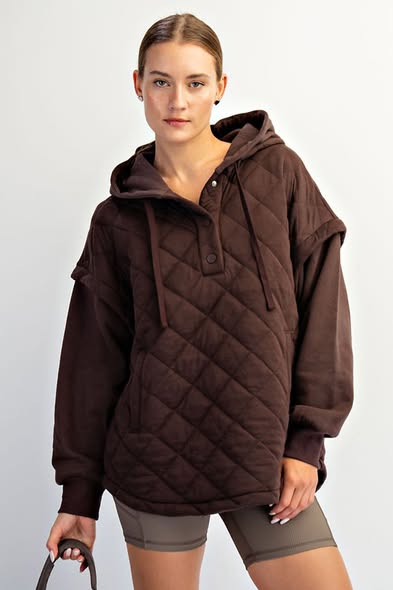 Quilt Fleece Hoodie