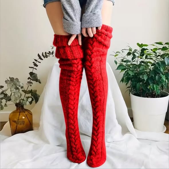Knit Thigh High Socks