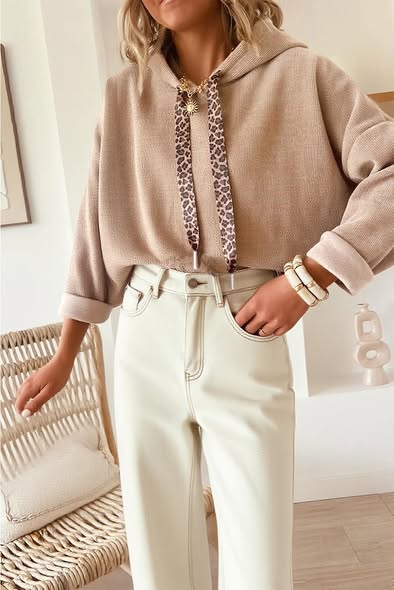 Leopard String Hoodie