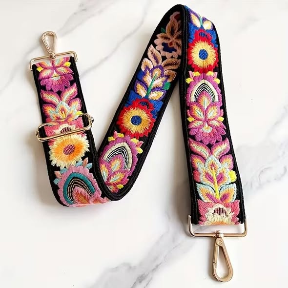 Embroidered Crossbody Strap