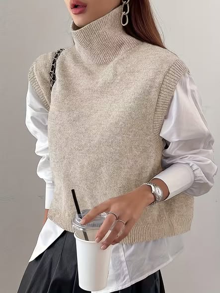 Knit Turtleneck Vest