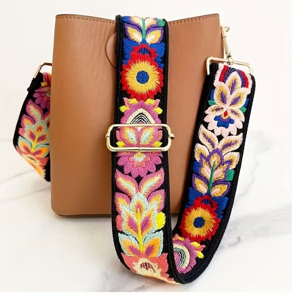 Embroidered Crossbody Strap